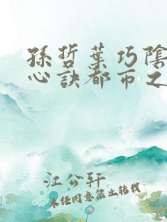 孙哲叶巧阴阳圣心诀都市之医武风流