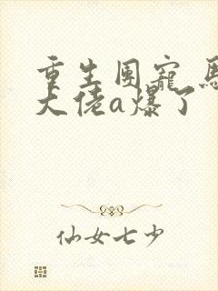 重生团宠 马甲大佬a爆了