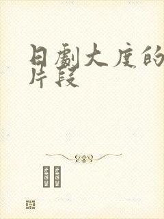 日剧大度的原声片段