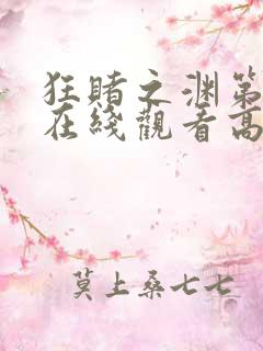 狂赌之渊第一季在线观看高清