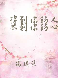 得到你的人却得不到你的心是什么歌