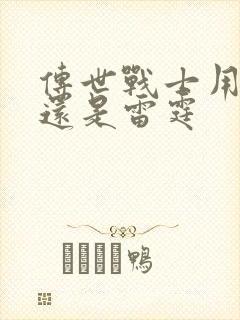 传世战士用烈火还是雷霆