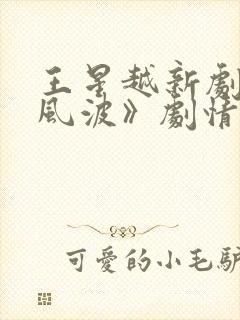 王星越新剧《定风波》剧情