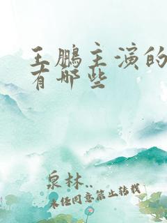 王鹏主演的短剧有哪些