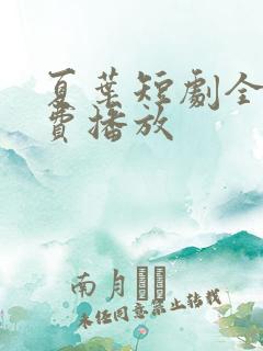 夏叶短剧全集免费播放