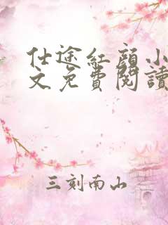 仕途红颜小说全文免费阅读