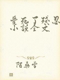 爱死了残忍的你小说全文