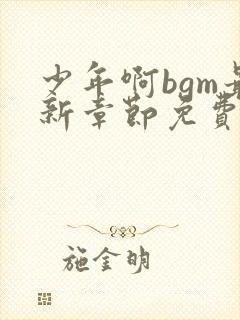 少年啊bgm最新章节免费阅读