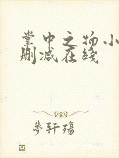 掌中之物小说无删减在线