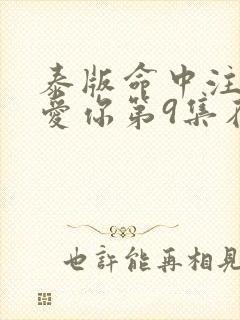 泰版命中注定我爱你第9集在线观看