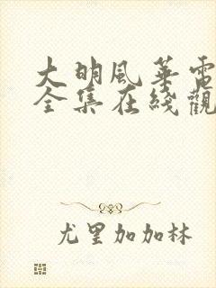 大明风华电视剧全集在线观看免费