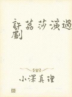 许荔莎演过哪些剧