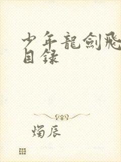 少年龙剑飞章节目录