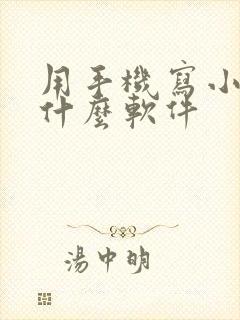 用手机写小说用什么软件