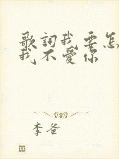 歌词我要怎么说我不爱你