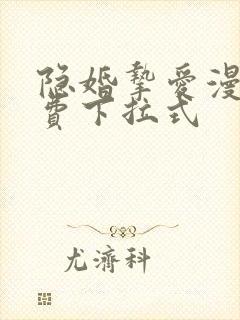 隐婚挚爱漫画免费下拉式