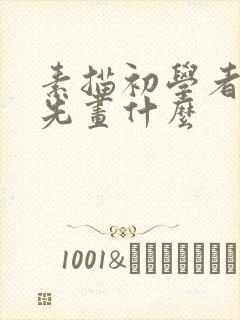 素描初学者应该先画什么