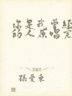 你是我曾经最爱的人原唱完整版