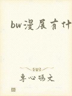 bw漫展有什么