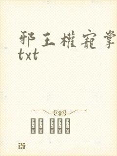 邪王权宠掌心娇txt