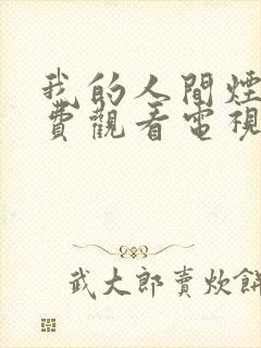 我的人间烟火免费观看电视剧全集