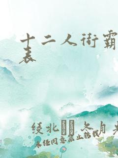 十二人街霸出招表