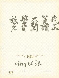 放学不等我小说免费阅读正版