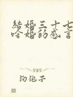结婚三十七年是啥婚的感言