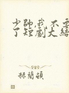 少帅,我不要你了短剧大结局