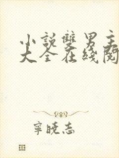 小说双男主免费大全在线阅读海棠文