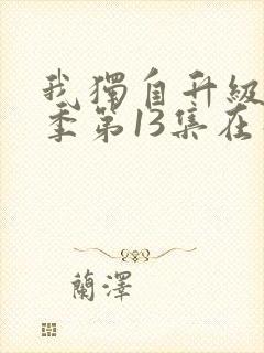 我独自升级第二季第13集在线观看