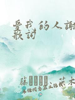 爱我的人谢谢你歌词