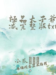 极品太子爷未删减完整版txt下载