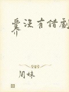 爱没有错剧情简介