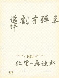 追剧有弹幕的软件