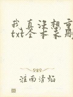 我真没想重生啊txt全本未删减下载