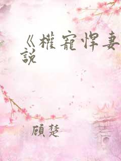 《权宠悍妻》小说