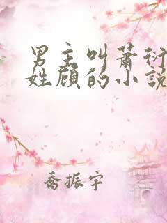 男主叫萧衍女主姓顾的小说