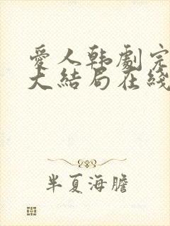 爱人韩剧完整版大结局在线观看免费