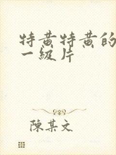 特黄特黄的欧美一级片