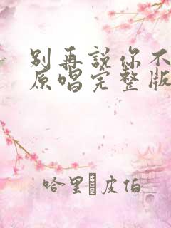 别再说你不爱我原唱完整版