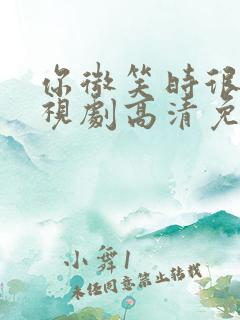 你微笑时很美电视剧高清免费观看全集