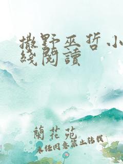 撒野巫哲小说在线阅读