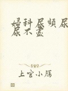 妇科尿频尿等待尿不尽