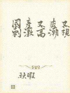 国产又爽又黄又刺激高潮视频