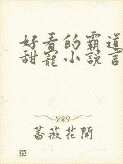 好看的霸道总裁甜宠小说言情