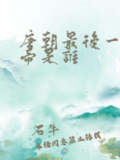 唐朝最后一位皇帝是谁