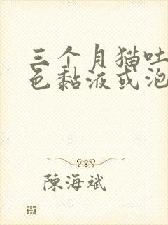 三个月猫吐了白色黏液或泡沫