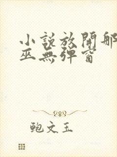 小说放开那个女巫无弹窗