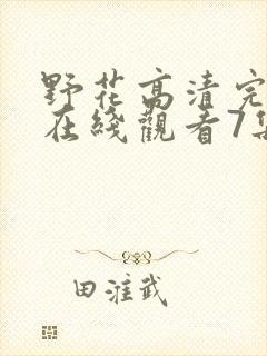 野花高清完整版在线观看7集